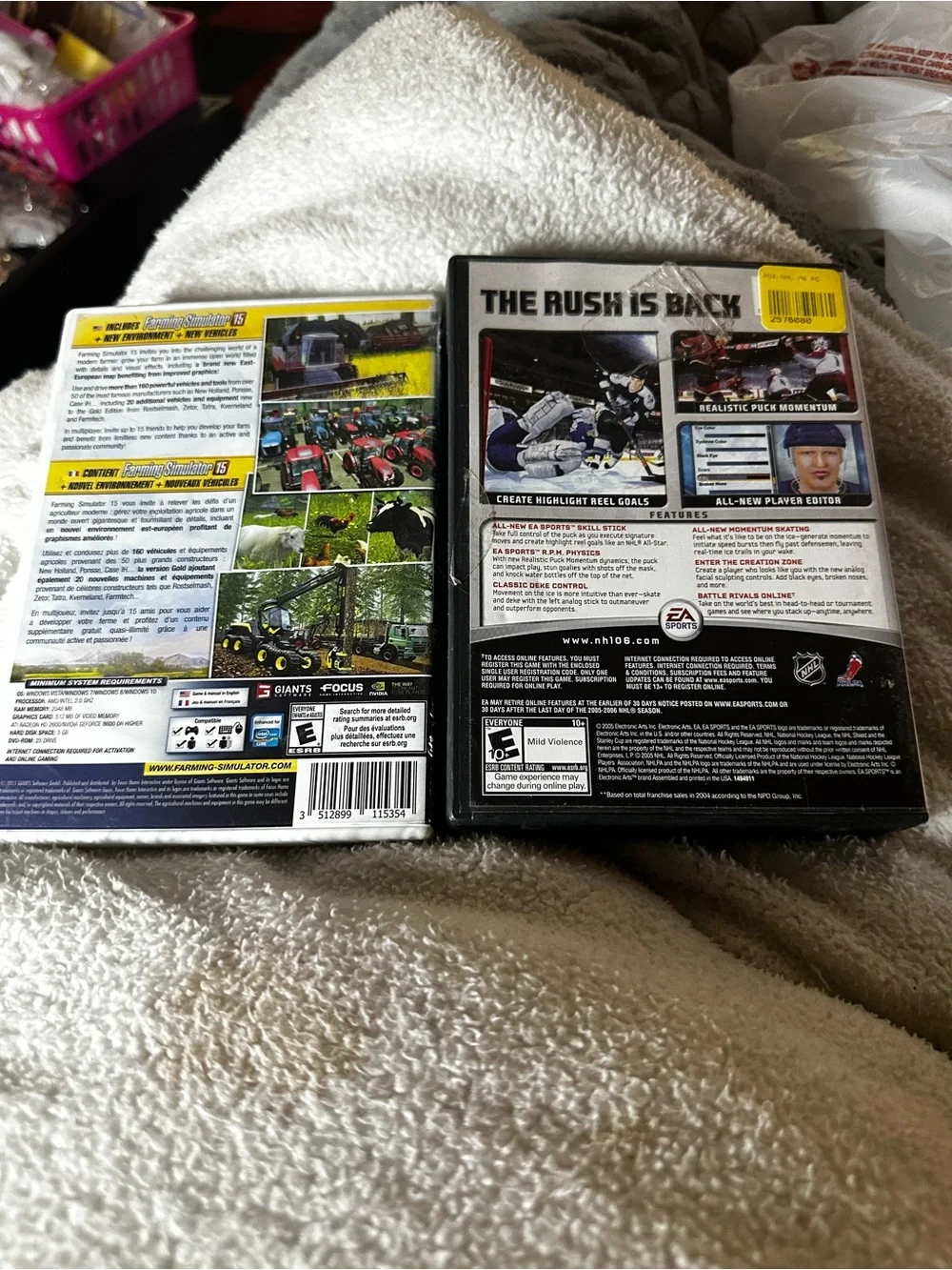 EA Sports NHL 06 & Farming Simulator 15 (PC) -used